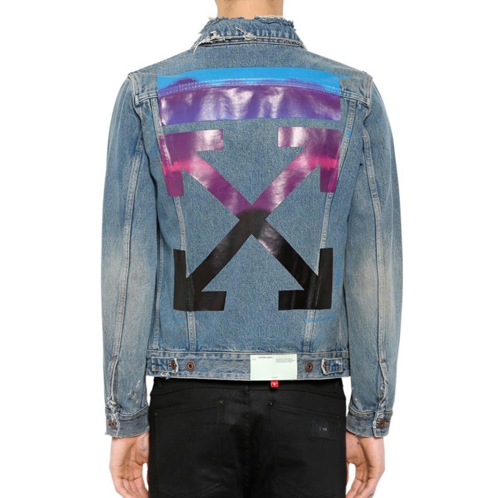 Off-white Gradient arrow denim jacket 🌈